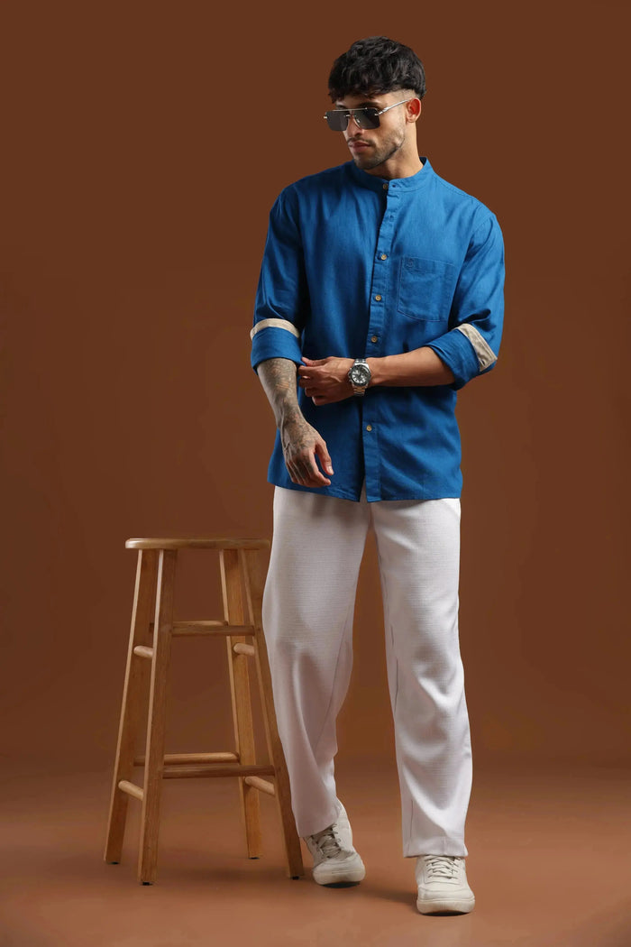 Harbour Blue — Linen Shirt