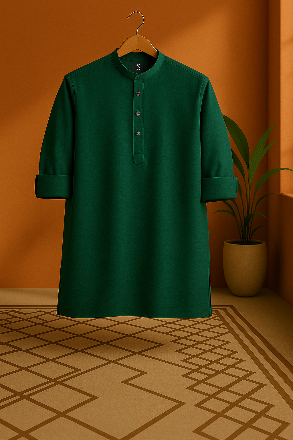 Gulmohar (गुलमोहर) – Dark Maroon - Premium Linen Blend Short Kurta