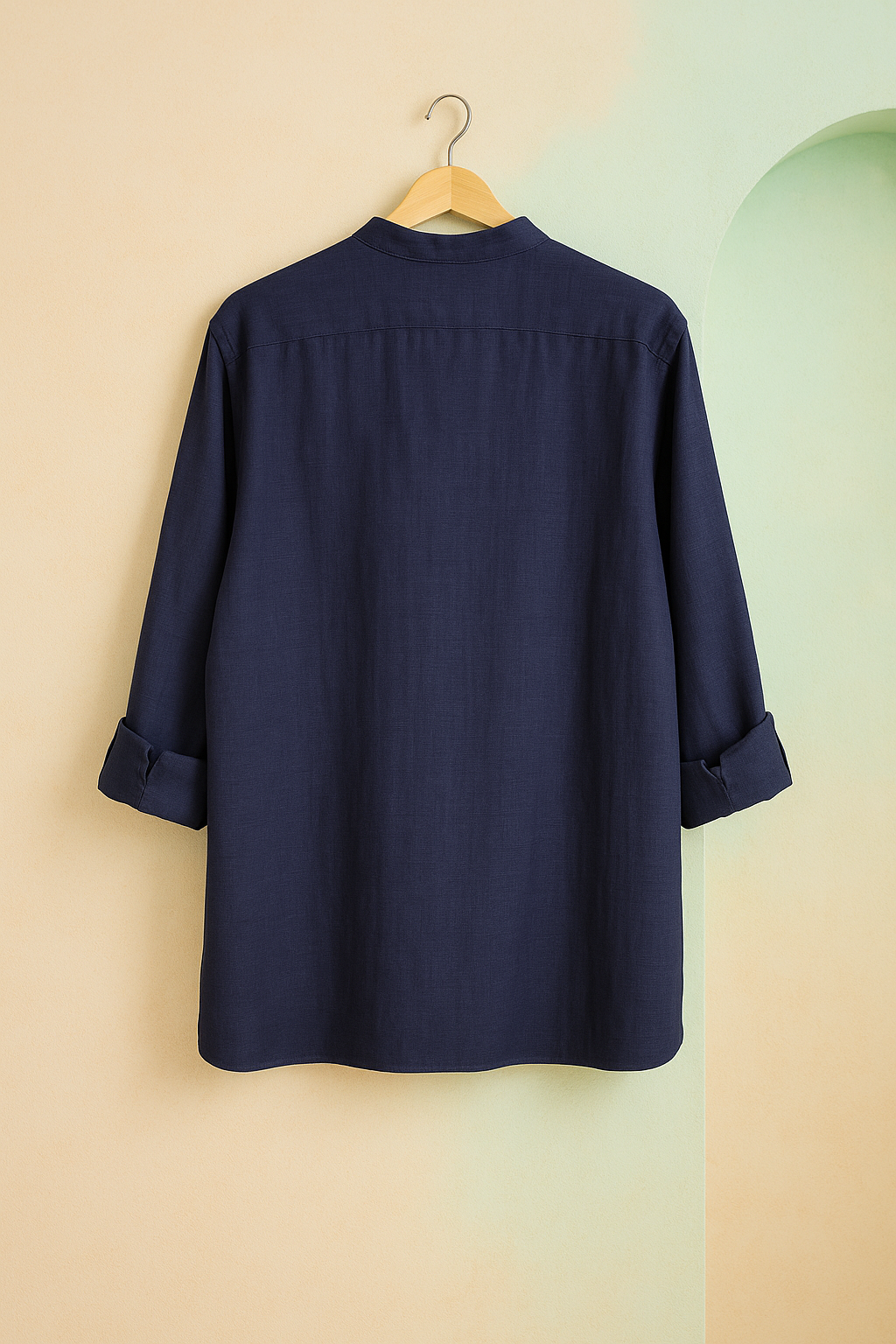 Gulmohar (गुलमोहर) – Dark Maroon - Premium Linen Blend Short Kurta