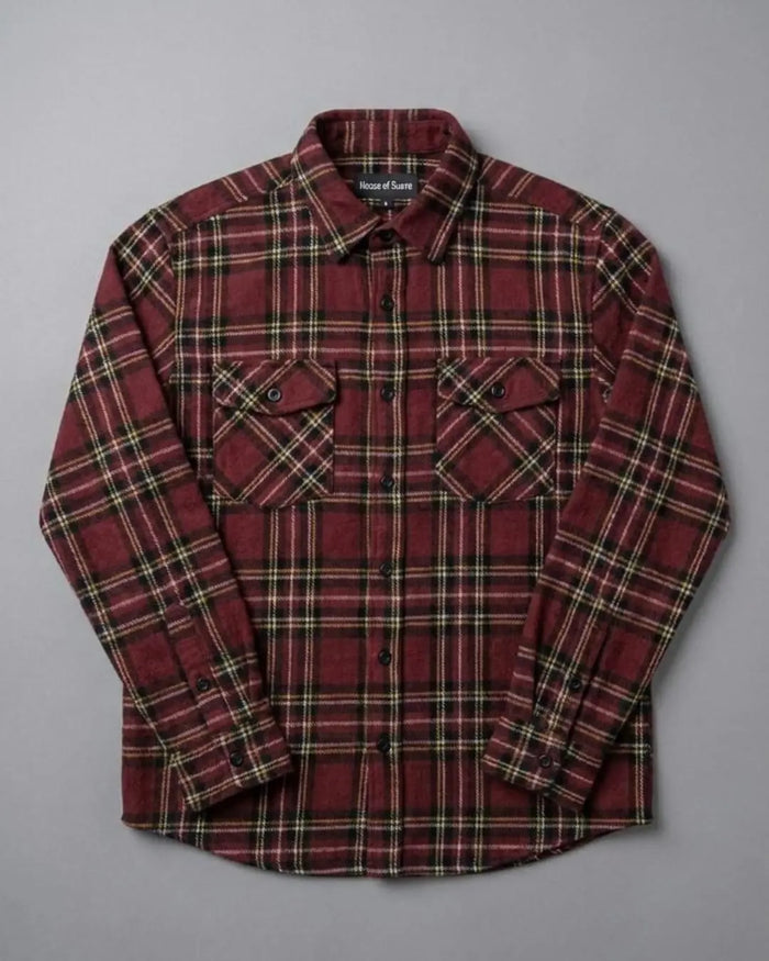 Warm Wine Flannel Overshirt