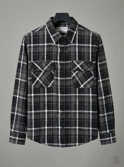 Graphite Frost Plaid Flannel Overshirt 