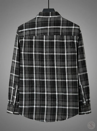 Graphite Frost Plaid Flannel Overshirt 
