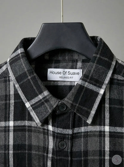 Graphite Frost Plaid Flannel Overshirt 