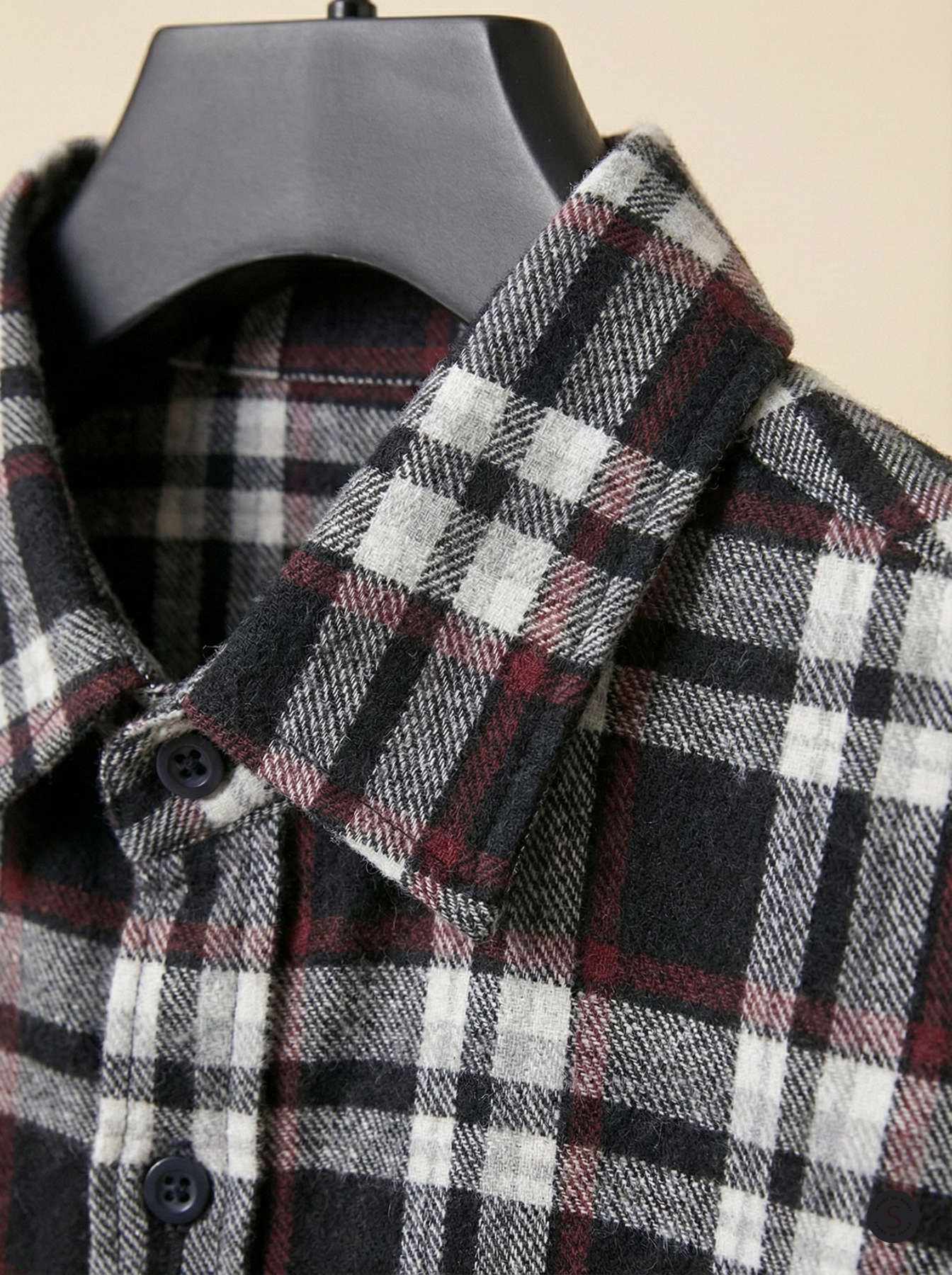 Crimson Noir Plaid Flannel Overshirt