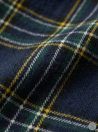 Urban Navy & Gold Check Flannel Overshirt 