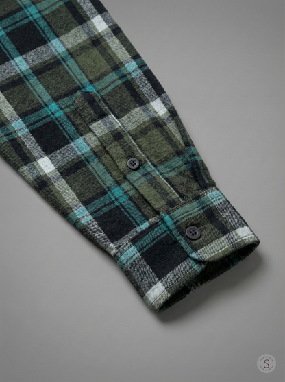 Alpine Teal Expedition Flannel Overshirt 