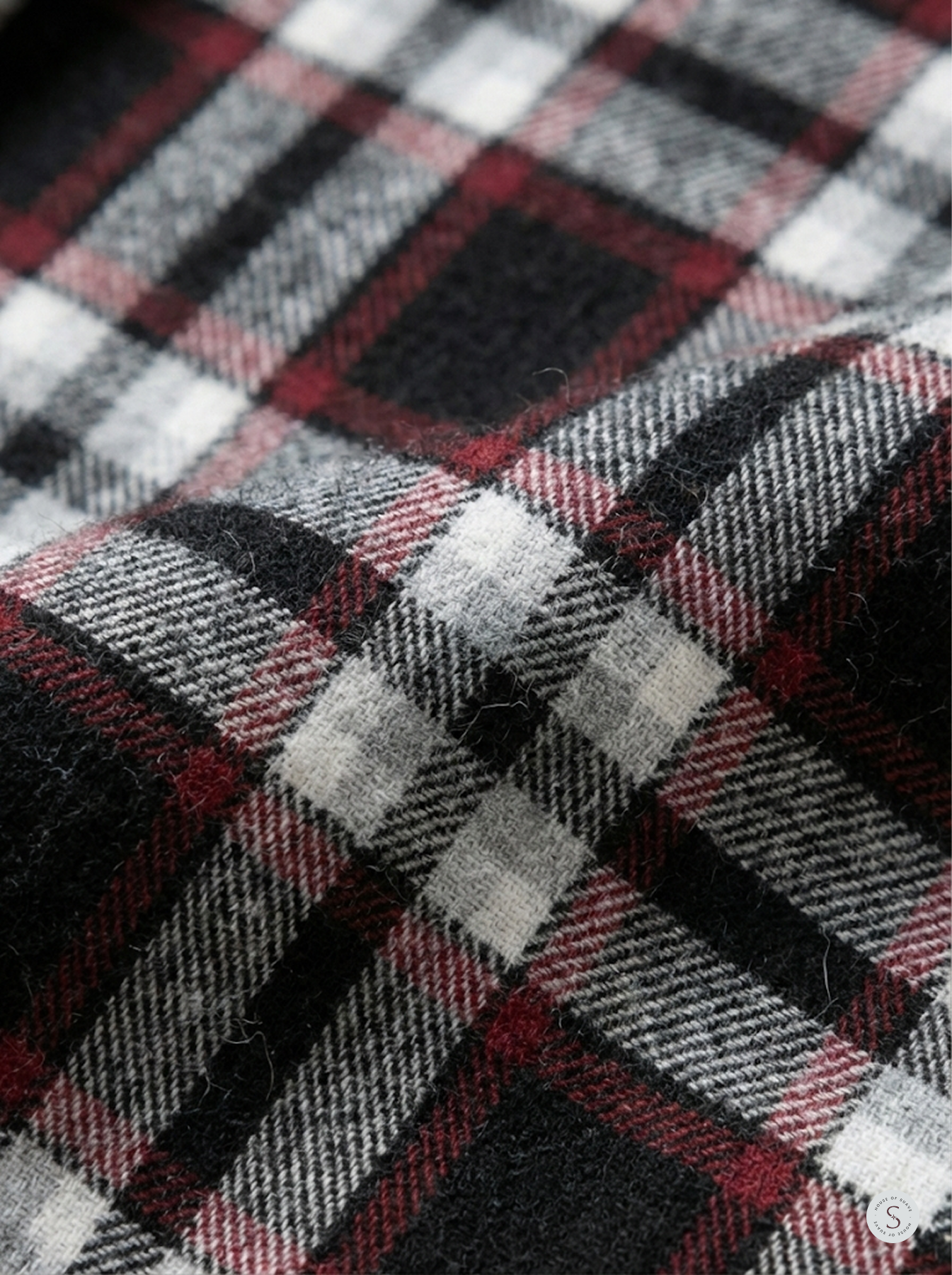 Crimson Noir Plaid Flannel Overshirt