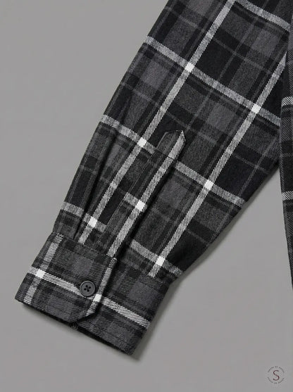 Graphite Frost Plaid Flannel Overshirt 