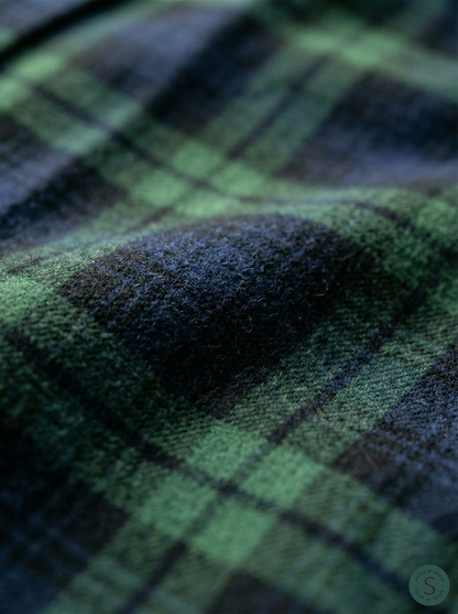 Deep Forest Tartan Flannel Overshirt 