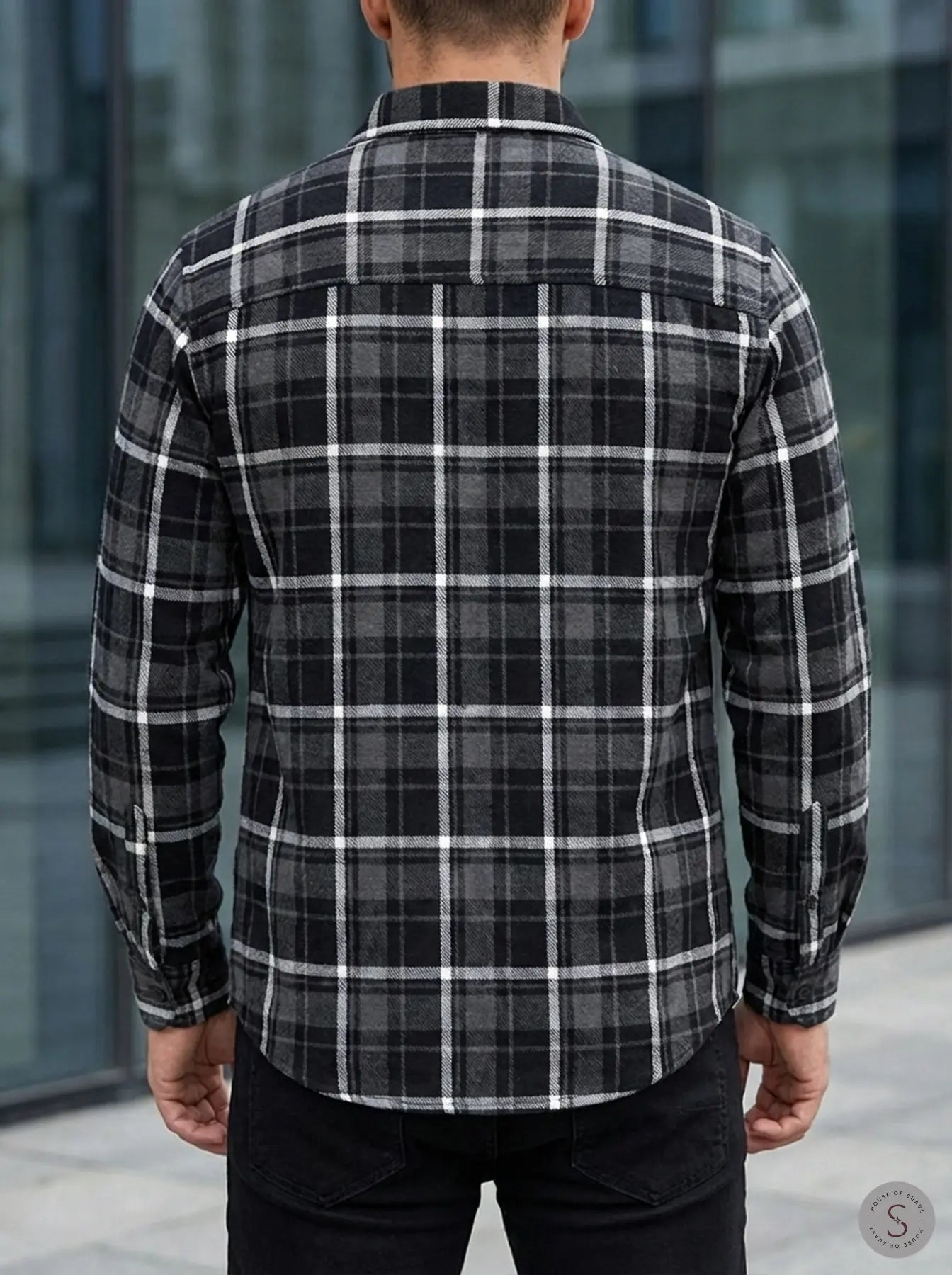 Graphite Frost Plaid Flannel Overshirt 