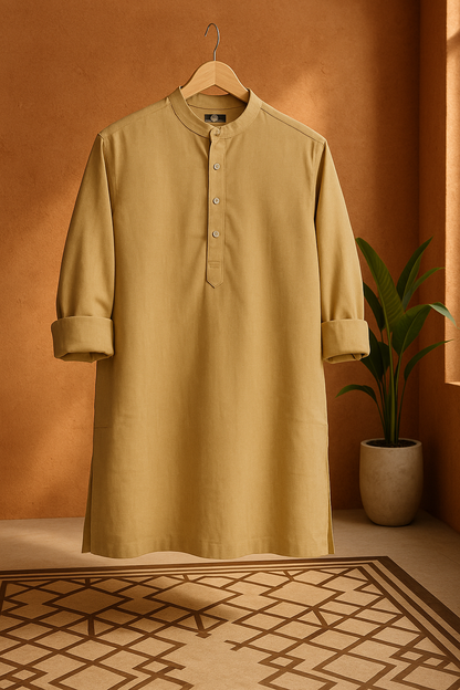 Neelam (नीलम) – Dark Blue - Premium Linen Blend Short Kurta