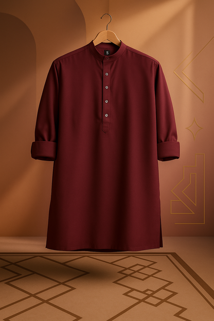 Neelam (नीलम) – Dark Blue - Premium Linen Blend Short Kurta