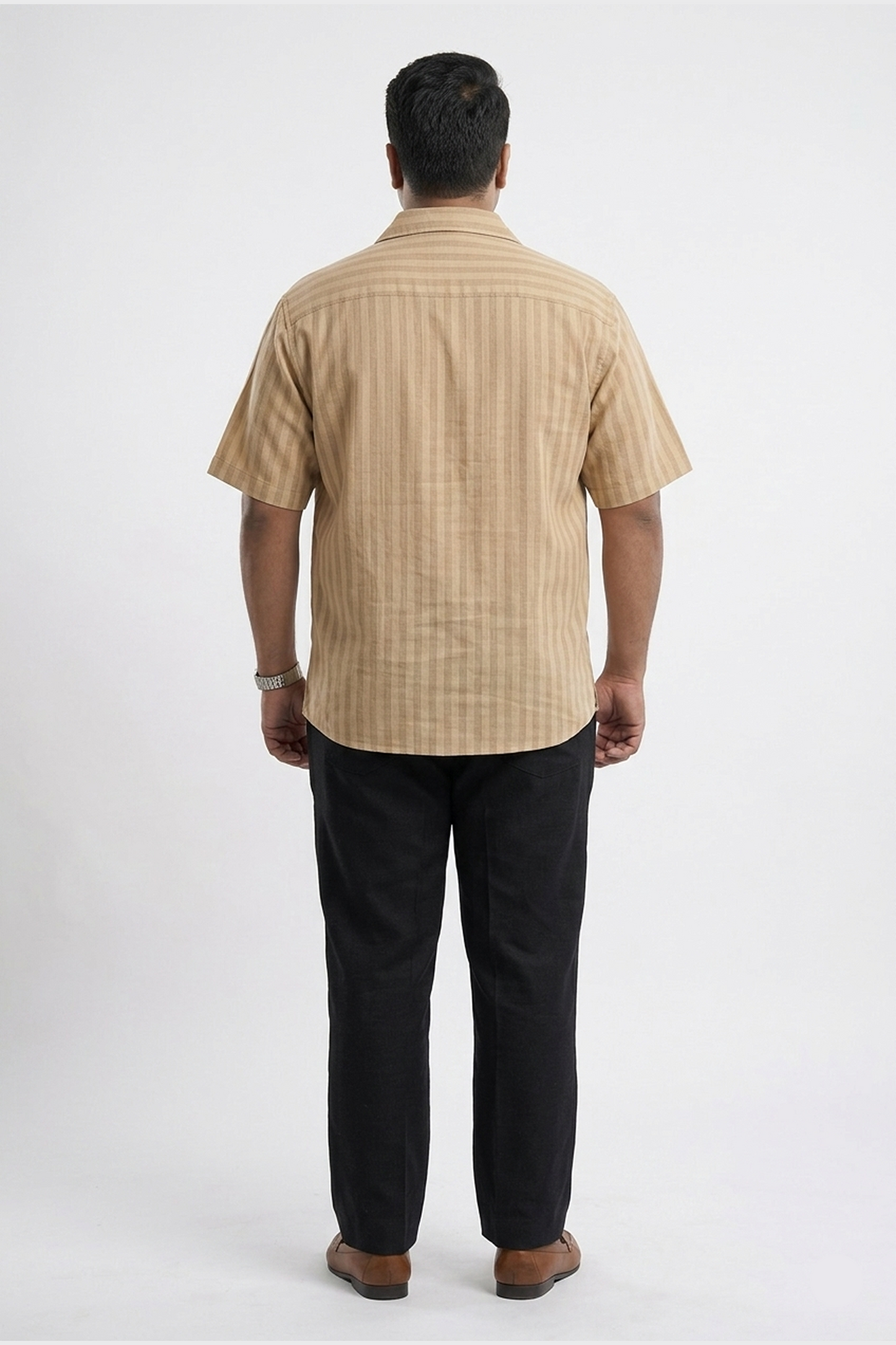 Portofino Dune Striped Cuban Linen Shirt