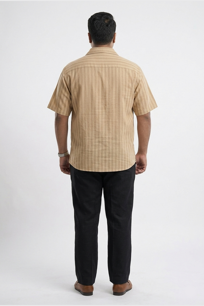 Portofino Dune Striped Cuban Linen Shirt