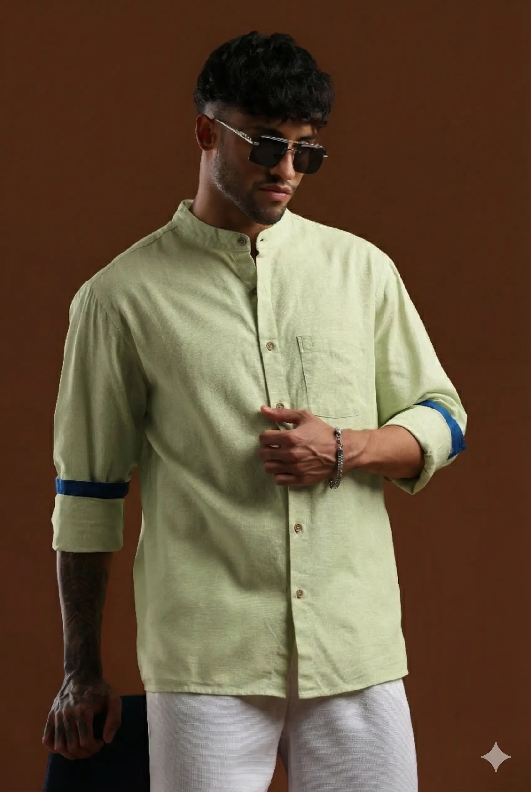 DAYBREAK LIME — Linen Shirt - HouseOfSuave