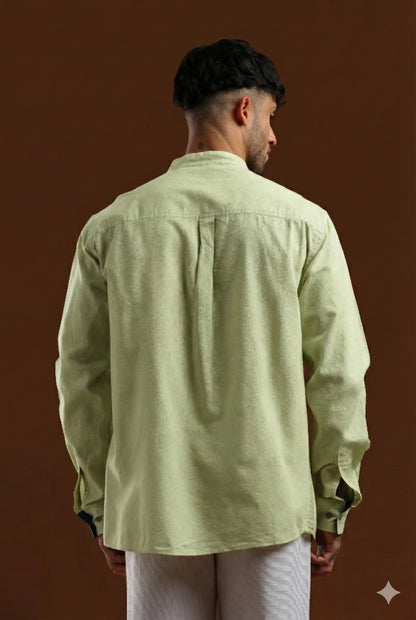 Pistachio Mist - Linen Shirt HouseOfSuave