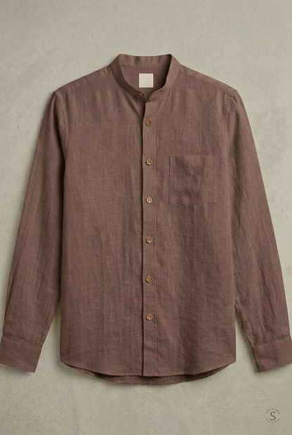 Milan Mocha - Linen Shirt