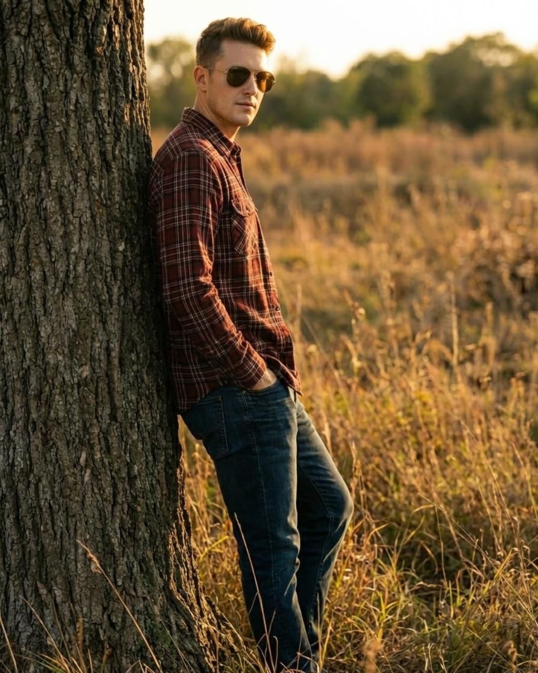 Warm Wine Flannel Overshirt 