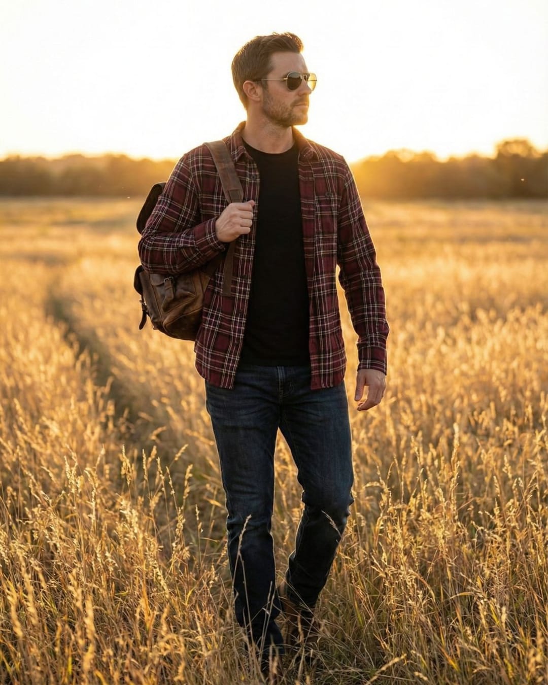 Warm Wine Flannel Overshirt 