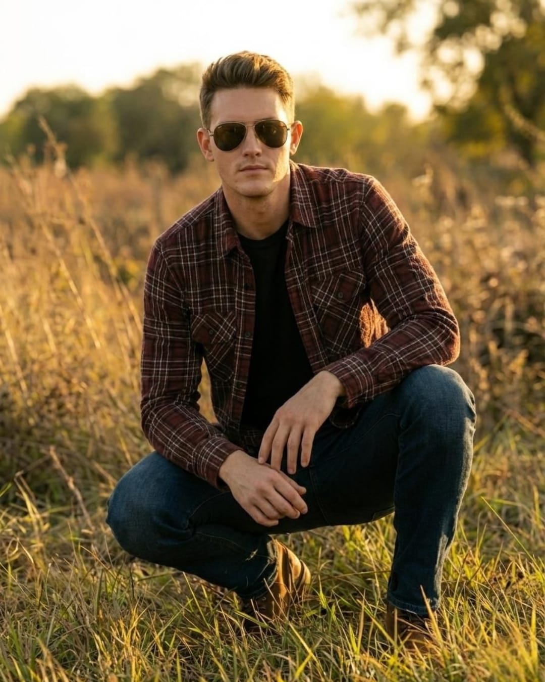 Warm Wine Flannel Overshirt 